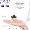 Camila Paris CP3510 French Hair Clip for Women, 1.5 inch Set of 2 Green Girls Hair Claw Clips Jaw Fashion Durable Styling Hair Accessories for Women, Strong Hold No Slip Grip, Made in France view 3