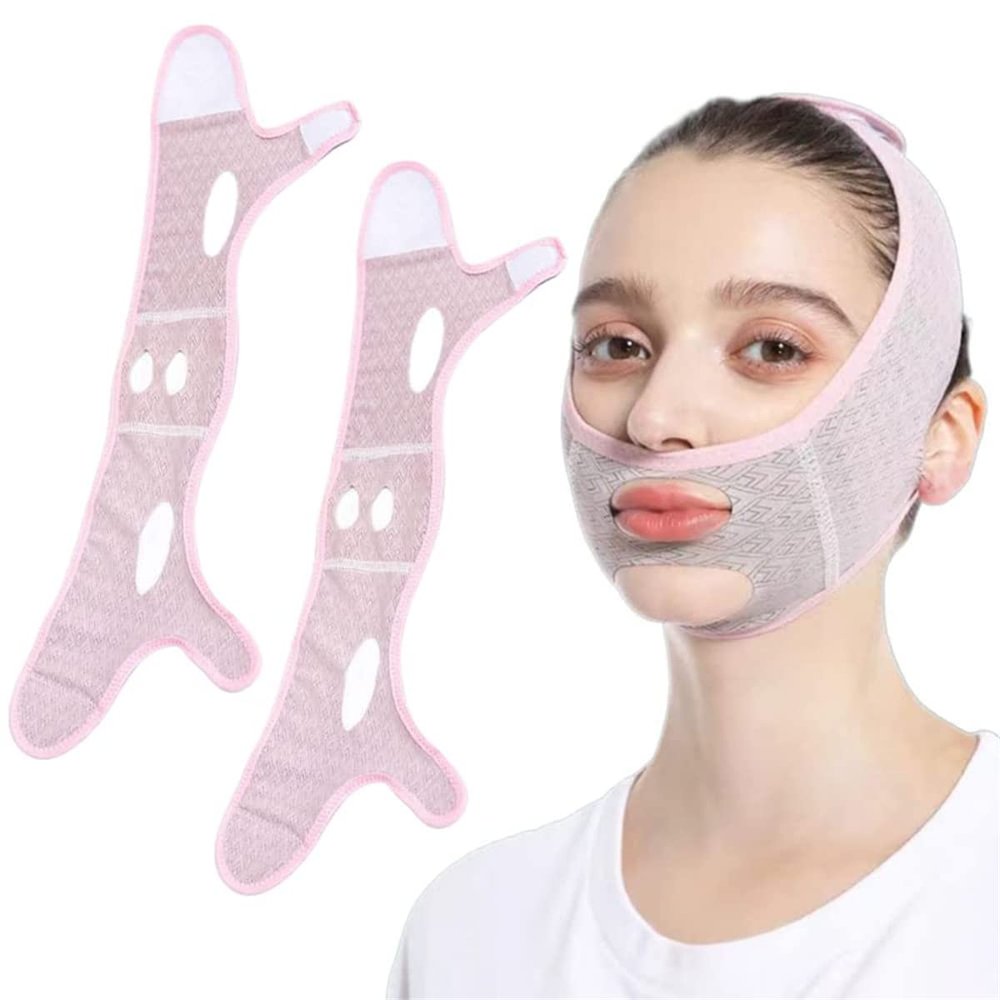 MoriAction Beauty Face Sculpting Sleep Mask, V Line Reducer Mask, V Line Lifting Mask Facial Slimming Strap, Anti-Aging and Anti-Wrinkle Masks, Double Chin Reducer (2Pcs)