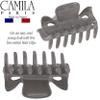 Camila Paris CP3511 French Hair Clip for Women, 1.5 inch Set of 2 Gray Girls Hair Claw Clips Jaw Fashion Durable Styling Hair Accessories for Women, Strong Hold No Slip Grip, Made in France view 2