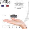 Camila Paris CP3511 French Hair Clip for Women, 1.5 inch Set of 2 Gray Girls Hair Claw Clips Jaw Fashion Durable Styling Hair Accessories for Women, Strong Hold No Slip Grip, Made in France view 3