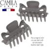 Camila Paris CP3511 French Hair Clip for Women, 1.5 inch Set of 2 Gray Girls Hair Claw Clips Jaw Fashion Durable Styling Hair Accessories for Women, Strong Hold No Slip Grip, Made in France view 4