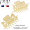 Camila Paris CP3512 French Hair Clip for Women, 1.5 inch Set of 2 Cream Girls Hair Claw Clips Jaw Fashion Durable Styling Hair Accessories for Women, Strong Hold No Slip Grip, Made in France view 2
