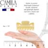 Camila Paris CP3512 French Hair Clip for Women, 1.5 inch Set of 2 Cream Girls Hair Claw Clips Jaw Fashion Durable Styling Hair Accessories for Women, Strong Hold No Slip Grip, Made in France view 3