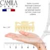Camila Paris CP3509 French Hair Clip for Women, 3.5 inch Cream for Thick Volume Hair, Girls Hair Claw Clips Jaw, Durable Styling Hair Accessories for Women, Strong Hold No Slip Grip, Made in France view 3