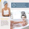 2 Pack Large Microfiber Hair Towel Wrap for Women, Anti Frizz Hair Drying Towel, Fast Dry Hair Turban for Wet Hair, Long, Thick, Curly Hair, Super Absorbent Soft Hair Towels (Blue & Gray) view 4