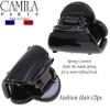Camila Paris CP3478 French Hair Clip for Women, Set of 2 Small Black Girls Hair Claw Clips Fashion Durable Hair Accessories for Women, Luxury Ladies Strong Hold No Slip Grip Clamp, Made in France view 2