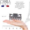 Camila Paris CP3508 French Hair Clip for Women, 3.5 inch Gray for Thick Volume Hair, Girls Hair Claw Clips Jaw, Durable Styling Hair Accessories for Women, Strong Hold No Slip Grip, Made in France view 3
