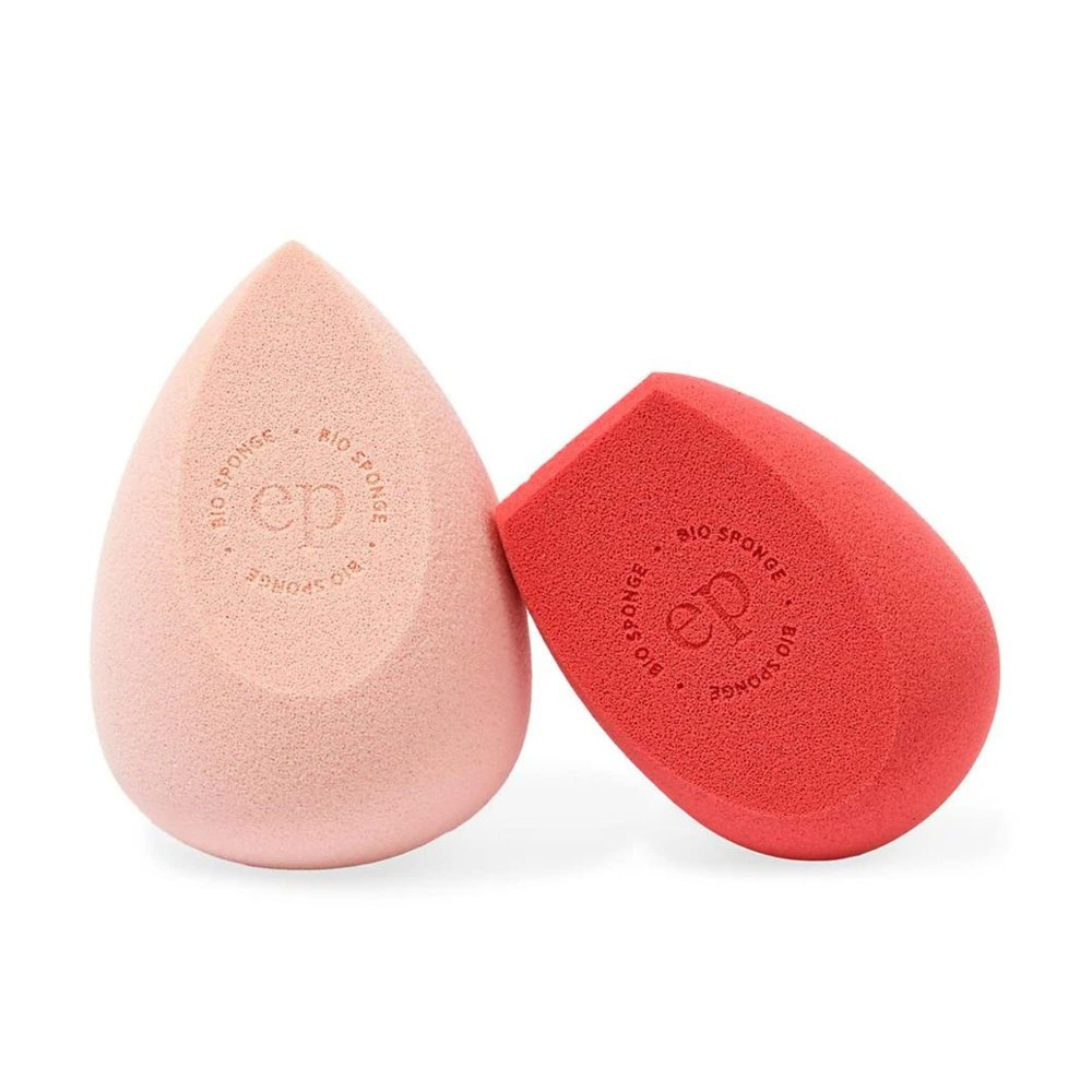Ere Perez - Bio All-Beauty Sponge Duo | Multiple Edges for Precise Application, Streak-Free Finish, Pointed + Slanted Sponges | Vegan, Cruelty-Free, 100% Plant-Based