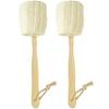 2-Pack Natural Loofah Exfoliating Bath Brush - Body luffa loofa Sponge On a Stick - Sponge Scrubber with Long Wooden Handle Back Brush for Men & Women - Bath Spa Shower view 1