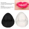 2Pcs Black and White Silicone Tongue Mouth Model, High Simulation Reusable Human Tongue Mouth Mold with Acrylic Bracket, Multipurpose Tongue Model for Piercing Lip Nail Tongue Nail Display view 4