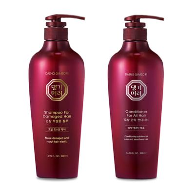 Daeng Gi Meo Ri - Shampoo & Conditioner Set for Damaged hair, Add Nutrition and Shine for Healthy and Energetic Hair, Reducing Dandruff, Nourishing and Promoting Hair Growth, 16.9 FL. OZ/ 500ml
