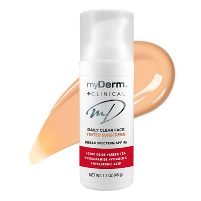 myDerm CLINICAL SPF 46 TINTED Zinc Sunscreen Lotion
