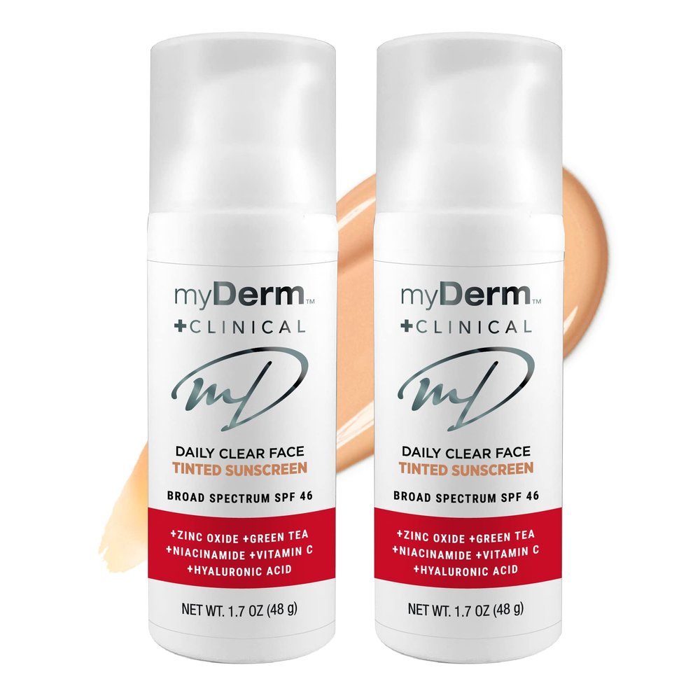 Myderm - Twin Pack Clinical SPF 46 Tinted Zinc Sunscreen Lotion