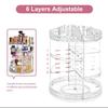 360-Degree Rotating Adjustable Multi-Function Acrylic Cosmetic Storage Make up Organizer view 2
