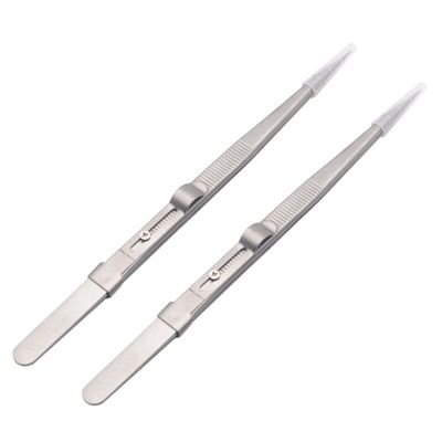 Housoutil 2pcs Pointed Tweezers Jewelry and Manicure Non- Multi-functional Precision Tools for Crafting and Repair Tasks