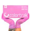 Colortrak Disposable Gloves, 10 Boxes (1000 Count) Single-Use, Powder Free Vinyl, Latex-Free, Sanitary Hair Stylist/Barber Gloves, Pink, Large view 2