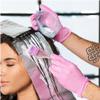 Colortrak Disposable Gloves, 10 Boxes (1000 Count) Single-Use, Powder Free Vinyl, Latex-Free, Sanitary Hair Stylist/Barber Gloves, Pink, Large view 3