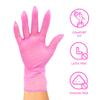 Colortrak Disposable Gloves, 10 Boxes (1000 Count) Single-Use, Powder Free Vinyl, Latex-Free, Sanitary Hair Stylist/Barber Gloves, Pink, Large view 4