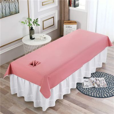 Anti-slip Massage Sheet Cover Microfiber SPA Massage Bed Sheet Solid Color Facial Bed Cover With Face Hole Breathable Beauty Salon Massage SPA Center Bed Sheets With Breathing Hole-D 31x79inch(80x200c