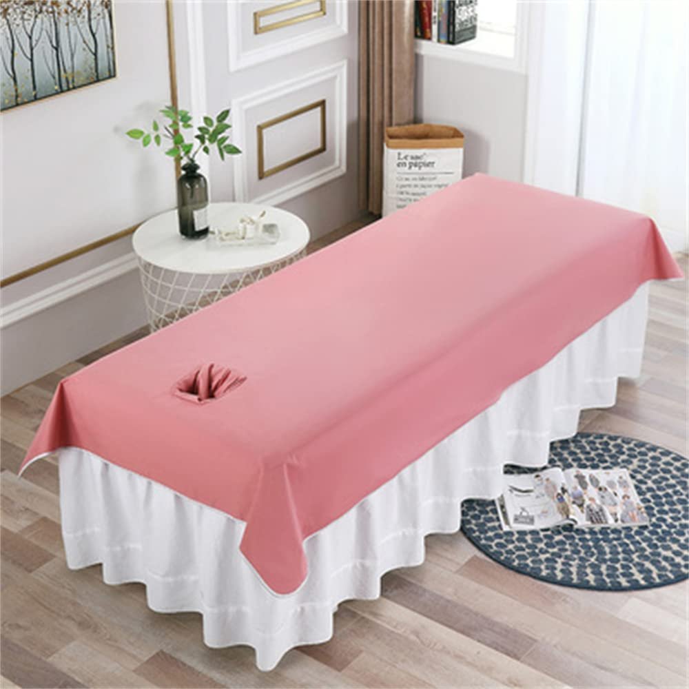 Anti-slip Massage Sheet Cover Microfiber SPA Massage Bed Sheet Solid Color Facial Bed Cover With Face Hole Breathable Beauty Salon Massage SPA Center Bed Sheets With Breathing Hole-D 31x79inch(80x200c