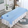 Anti-slip Massage Sheet Cover Microfiber SPA Massage Bed Sheet Solid Color Facial Bed Cover With Face Hole Breathable Beauty Salon Massage SPA Center Bed Sheets With Breathing Hole-C 31x79inch(80x200c view 1