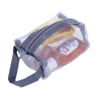 1PCS Mesh Cosmetic Bag,Mesh Transparent Makeup Bags Portable Zipper Pouch Travel Storage Carry Pouch for Offices Travel Accessories(S)