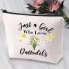 JYTAPP Daffodil Makeup Bag Daffodil Flowers Lover Gift Who Loves Daffodils Cosmetic Bag Spring Easter Garden Gift view 3