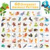 240 Pcs Jungle Animal Temporary Tattoos for Kids, Safety Waterproof Bulk Tattoos Stickers, Children's Temporary Tattoo Toys, Best Choice for Jungle Themed Party and Goody Bag Stuffers, 60 Designs view 4