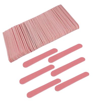 Mini Nail Files Bulk (100 Pcs), Double Sided Emery Board Nail File for Nature Nails, Manicure Tool Set Disposable Colorful Nail File for Home Salon Use Travel Size Men Women Kids Wood Board
