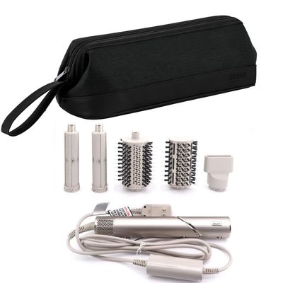 WINZEDGE Airwrap Travel Case for Dyson/Shark Flexstyle, Travel Pouch for Complete Styler and Attachments, Travel Bag for Hair Dryer (Black)