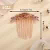 Aimimier Vintage Flower Crystal Hair Side Combs Elegant Long Teeth Hair Pins Wedding Bridal Hair Accessories Prom Party Hair Jewelry for Women and Girls(Purple) view 3