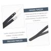 Ceramic Tweezers Eyelash Tweezers Pointy Metal 2pcs Anti- Static Ceramic Precision for Ingrown Hair Straight Hair Miss Fine Tip view 3