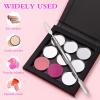 Beaupretty Empty Magnetic Palette Makeup Eyeshadow Palette with Round Metal Pans and Depotting Spatula Set for Eyeshadow Lipstick As Shown view 4