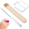 Beaupretty Makeup Mixing Tray Transparent Hand Tray with Spatula and Storage Pouch Set for Nail Art Makeup Cream Liquid Foundation view 1