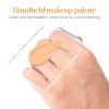 Beaupretty Makeup Mixing Tray Transparent Hand Tray with Spatula and Storage Pouch Set for Nail Art Makeup Cream Liquid Foundation view 3