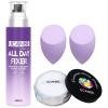 UCANBEMAKUP Long Lasting Makeup Setting Spray Kit- 6.76 Fl oz Hydrating Matte Finish Mist Lightweight Face Make up Fixer +Translucent Loose Setting Powder+2PC Sponge Puff Set view 1