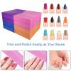 40 Pcs Nail Buffer Block for Acrylic and Natural Nails, 4 Sided Sanding Buffers for Gel Nails Fingernail Shine Buffing Filer Set, Professional Manicure Polisher Buffer Bulk Medium Grit (Multi-Color) view 2