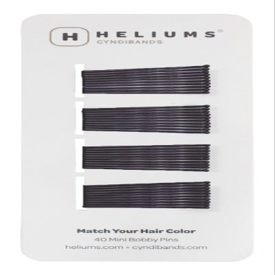 Heliums Mini Bobby Pins - Dark Brown - 40 Pack, 1.5 Inch Small Hair Pins For Thin Hair & Kids