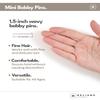Heliums Mini Bobby Pins - Dark Brown - 40 Pack, 1.5 Inch Small Hair Pins For Thin Hair & Kids view 2