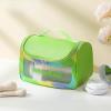LEJN Toiletry Bag Travel Bag Water-resistant Makeup Cosmetic Bag Travel Organizer Full Sized Container Toiletries (dazzling green) view 2