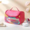 LEJN Toiletry Bag Travel Bag Water-resistant Makeup Cosmetic Bag Travel Organizer Full Sized Container Toiletries (dazzling rose red) view 2