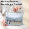 LEJN Toiletry Bag Travel Bag Water-resistant Makeup Cosmetic Bag Travel Organizer Full Sized Container Toiletries (blue) view 3
