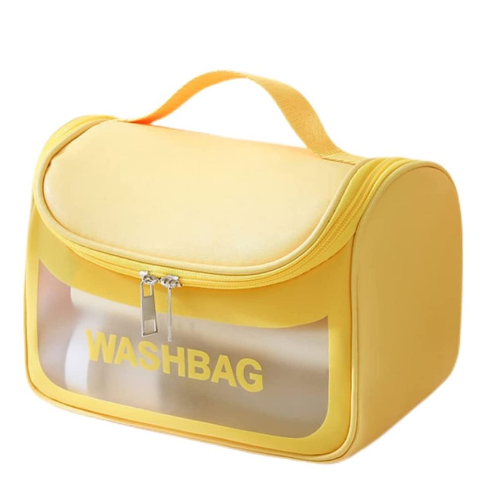 LEJN Toiletry Bag Travel Bag Water-resistant Makeup Cosmetic Bag Travel Organizer Full Sized Container Toiletries (yellow)