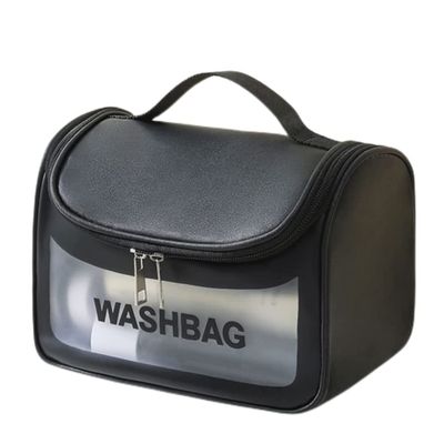 LEJN Toiletry Bag Travel Bag Water-resistant Makeup Cosmetic Bag Travel Organizer Full Sized Container Toiletries (black)