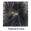 Toupee For Men Hair Piece Real Human Hair Replacement System Full Poly Skin Mens Toupee Hairpieces Men Hair Prosthesis Units Protesis Capilar #1B20 1B# OFF BLACK +20% Gray120% density6x8 view 3