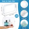 Sanwuta 100 Pcs Clear Makeup Bags Bulk Tsa Approved Toiletry Bag for Travel Transparent Cosmetic Bag PVC Waterproof Travel Small Pouches with Zipper for Men and Women(White) view 3
