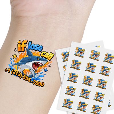 Custom Tattoos for Kids,Fake Temporary Tattoos with Contact Phone Numbers Body Marker Stickers Owl-15pcs Pre-cut
