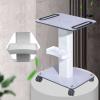 Goudergo Beauty Rolling Cart,3 Tier Salon Trolley Cart with Wheels,White Hairstylist Tray for Beauty Salon, Barber Shop, Studio,Up to 90 lbs,27.2 x 20.5 x 15.7in view 3
