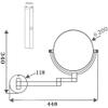Round Cosmetic Vanity Mirror, 20 Cm LED Light, Touch Button, Dimmable Daylight, 360 Rotation, Used in Bathrooms (Color : Zircon Gold, Size : 5X) view 2