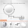 Round Cosmetic Vanity Mirror, 20 Cm LED Light, Touch Button, Dimmable Daylight, 360 Rotation, Used in Bathrooms (Color : Zircon Gold, Size : 5X) view 4